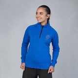F&T Womens 1/4 Zip Heavy Stretch Interlock Jersey Top