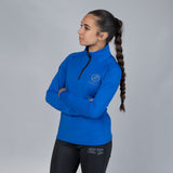 F&T Womens 1/4 Zip Heavy Stretch Interlock Jersey Top
