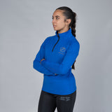 F&T Womens 1/4 Zip Heavy Stretch Interlock Jersey Top