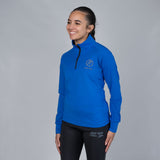 F&T Womens 1/4 Zip Heavy Stretch Interlock Jersey Top