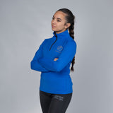 F&T Womens 1/4 Zip Heavy Stretch Interlock Jersey Top