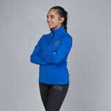 F&T Womens 1/4 Zip Heavy Stretch Interlock Jersey Top