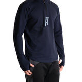 F&T Mens Quarter Zip Mock Neck